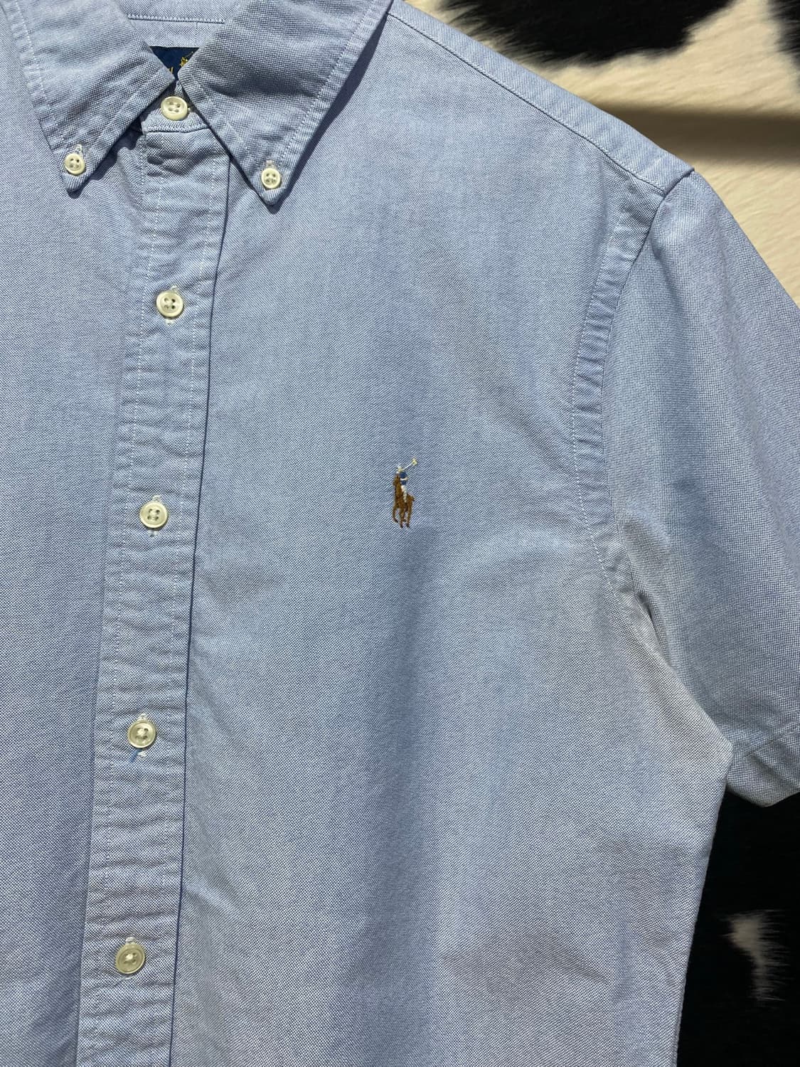 Ralph Lauren 슬림핏 베이직 프레피 하프 셔츠 상품이미지3