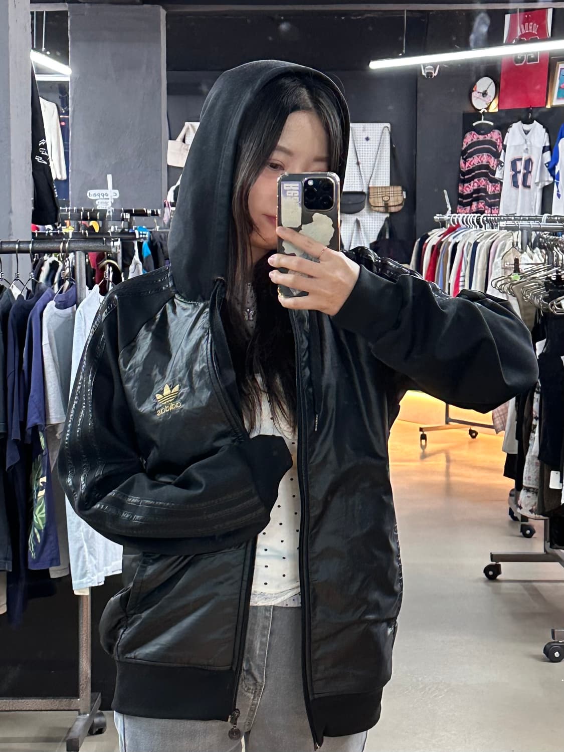 아디다스 유광 후드 져지 상품이미지3