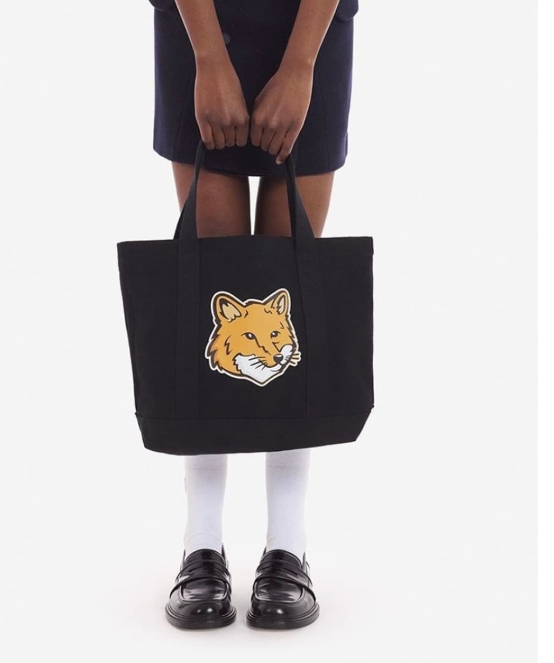 무료배송) 메종키츠네 폭스 헤드 블랙 토트백 상품이미지2