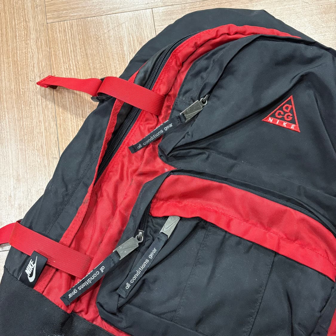 90s 나이키 ACG 아웃도어 마운틴 레드 백팩 상품이미지5