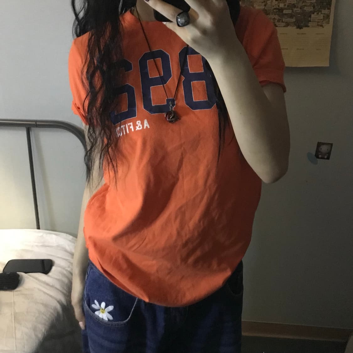 Abercrombie 아베크롬비 오렌지 반팔티 상품이미지2