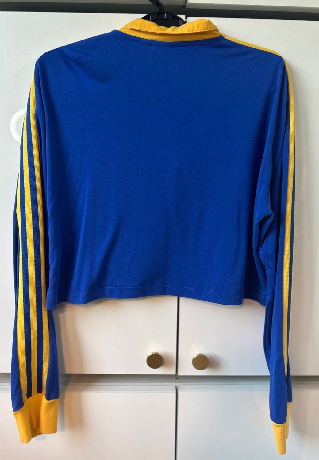 아디다스 아디컬러 긴팔 크롭티 블루/옐로우 상품이미지2