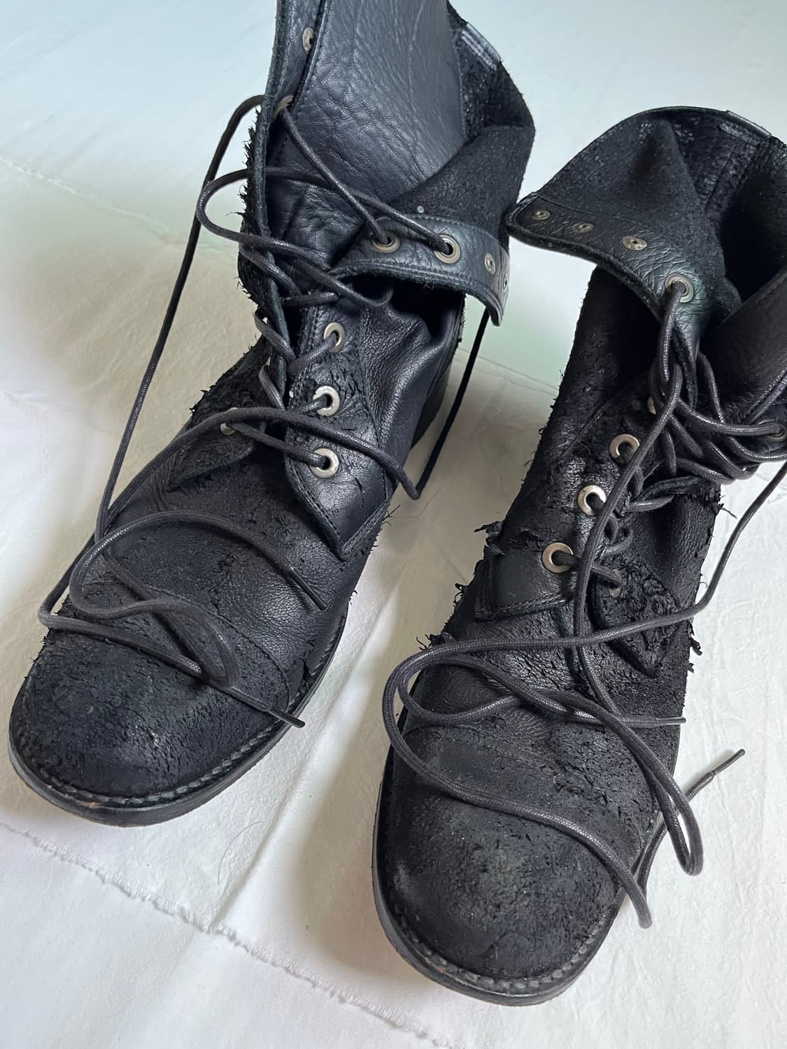 Obelisk Sheepskin Lace Up Leather Boots 상품이미지6