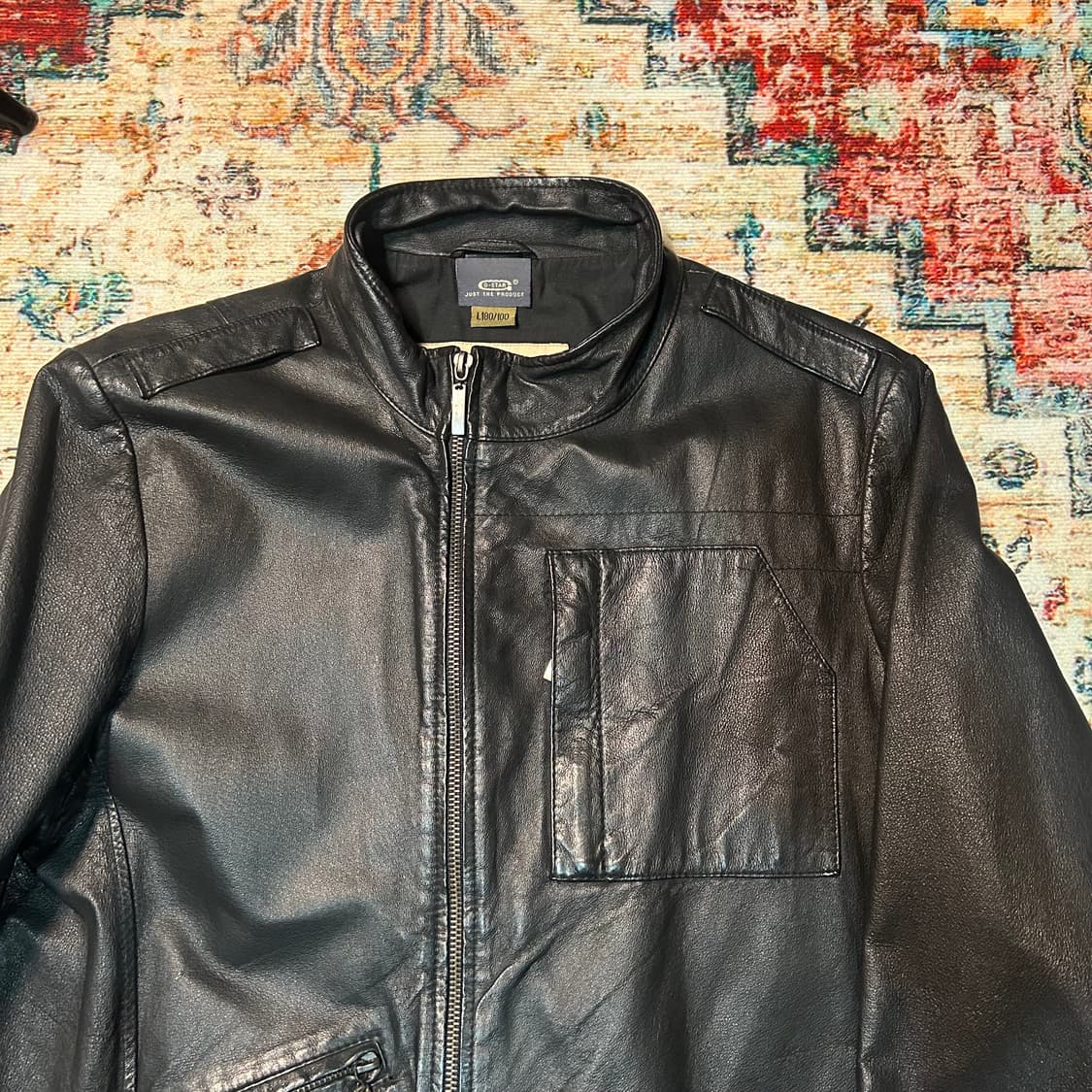 [L] 지스타 로우 싱글 레더자켓 상품이미지5