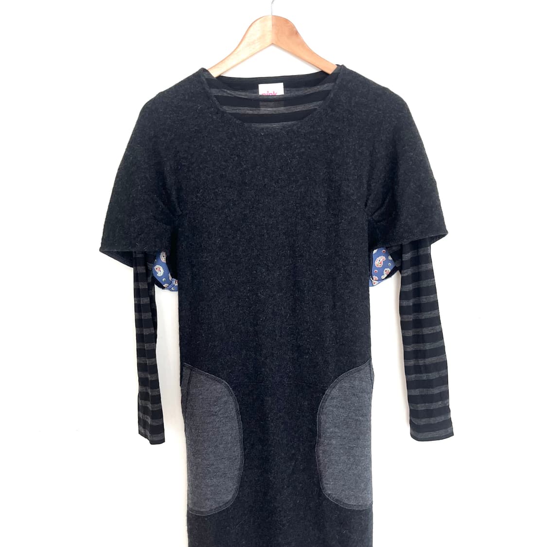 2013 준야 와타나베 핑크 라인 레이어드 투피스 원피스 상품이미지4