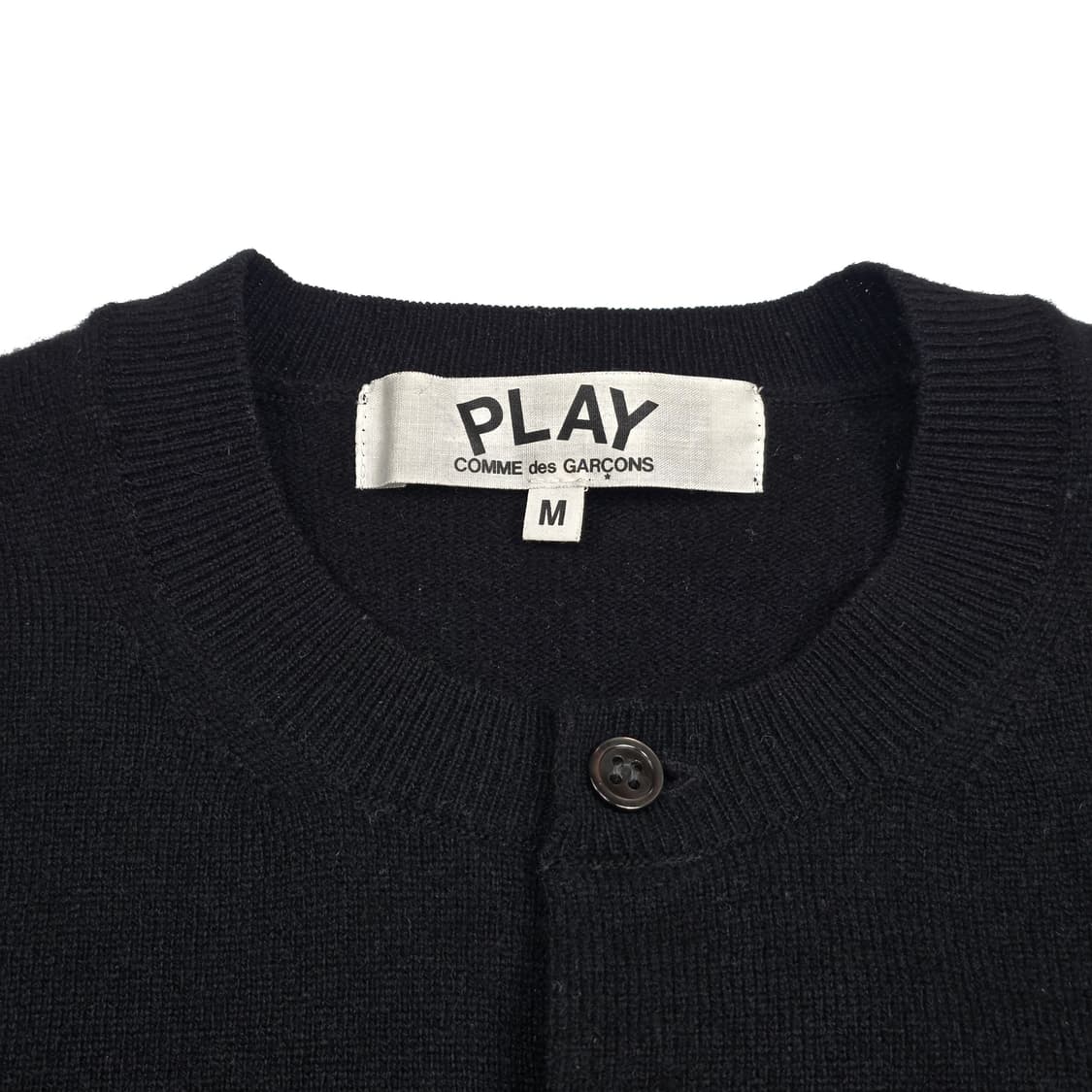 꼼데가르송 플레이 여성 라운드넥 가디건 블랙 상품이미지4