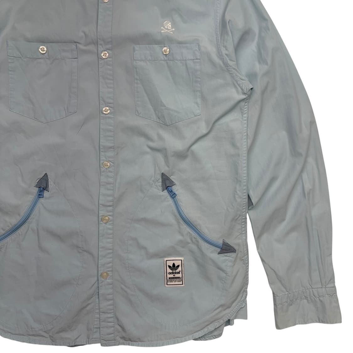 아디다스 X 네이버후드 스카이블루 옥스 셔츠 M 상품이미지6