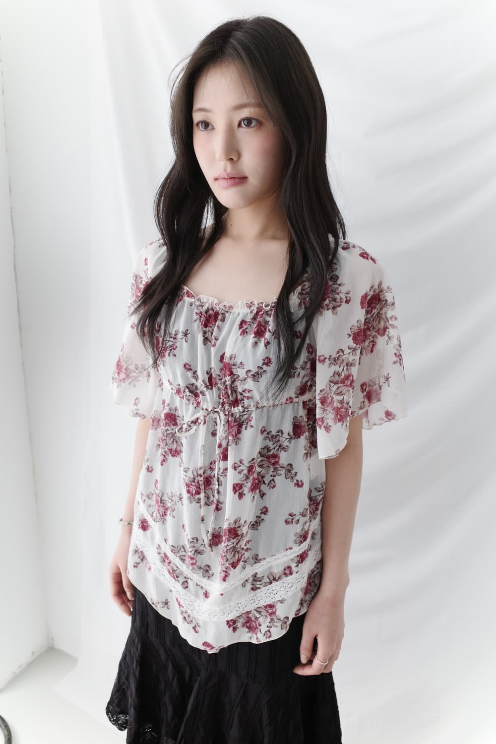 flower shirring blouse 상품이미지6