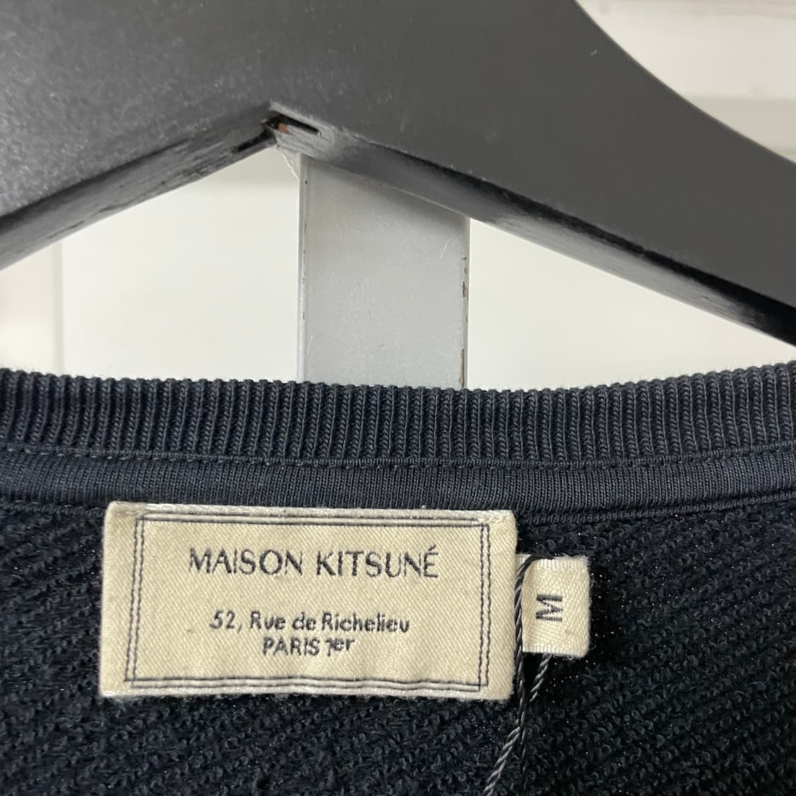 메종키츠네 블랙 맨투맨 M 상품이미지5