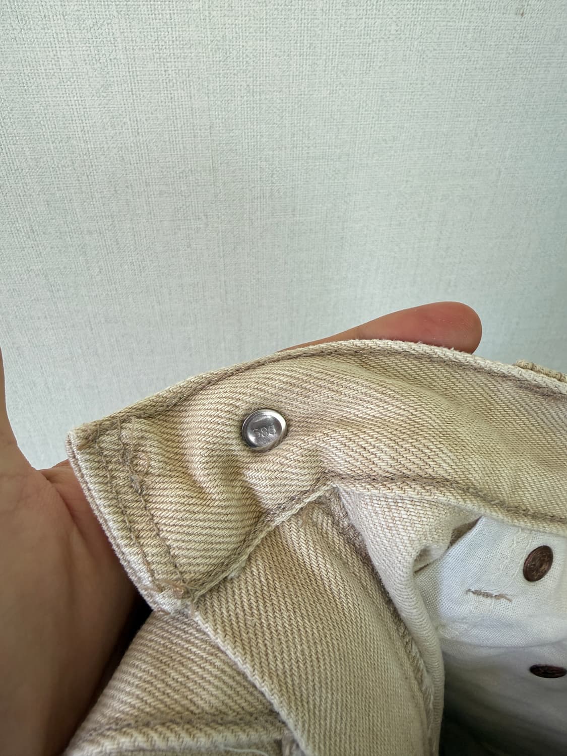 90s made in usa levis 550 34x30 에크루 크림진 상품이미지10