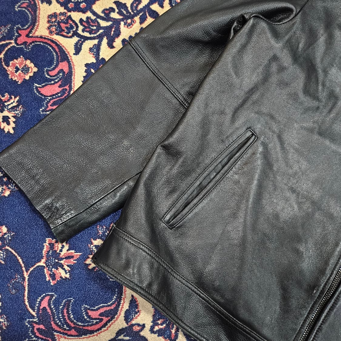 SOPRANINO 양가죽 베이직 버튼 카라넥 빈티지 자켓 100 상품이미지6