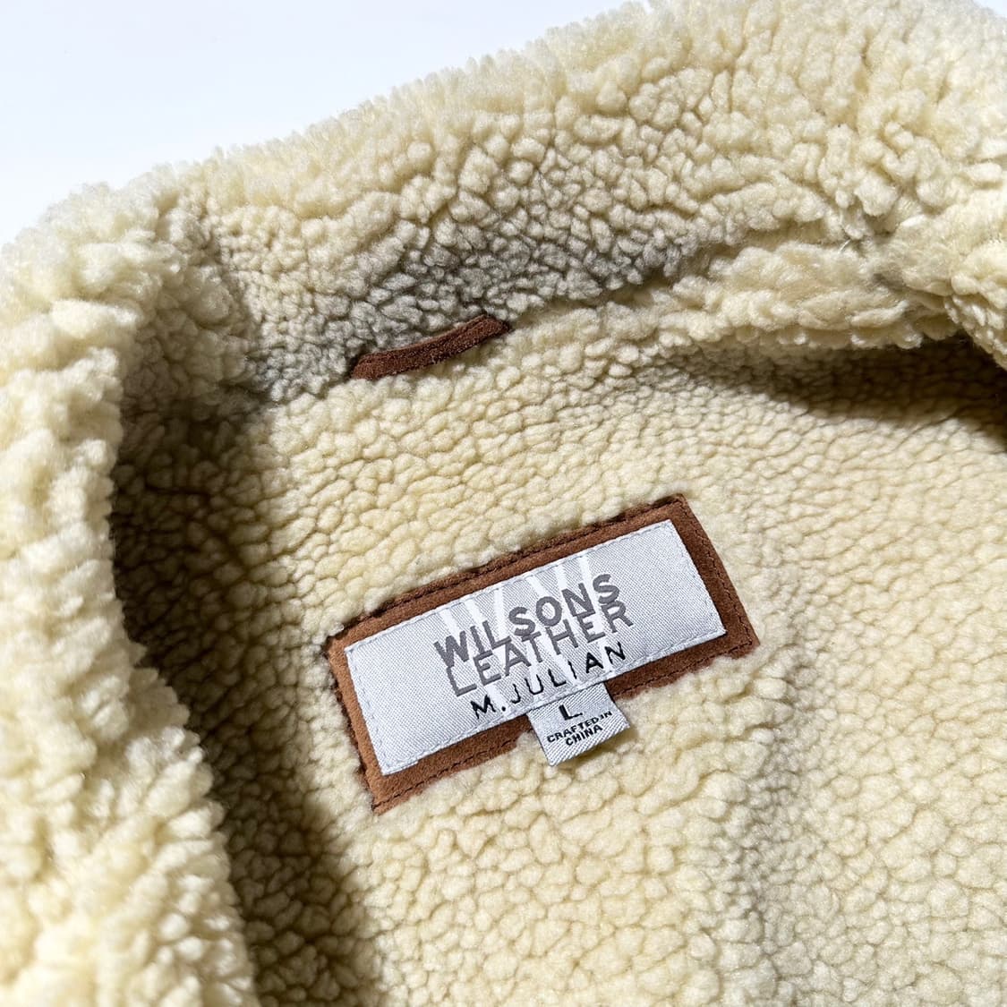 윌슨 레더 스웨이드 시어링 무스탕 트러커 자켓 상품이미지4