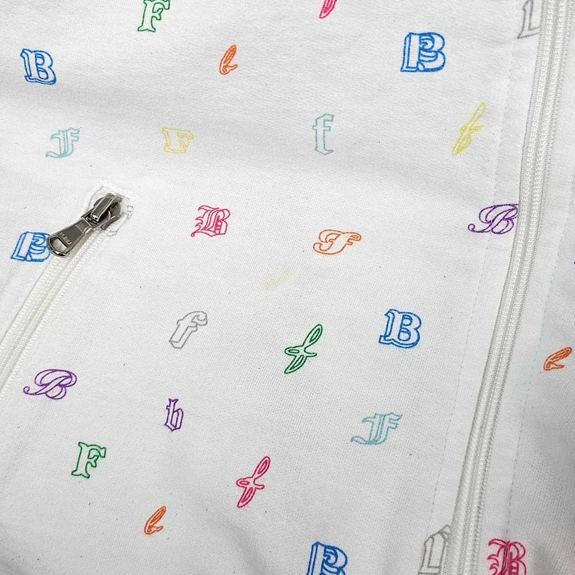 L FUBU 후부 화이트 패턴 후드집업 상품이미지9