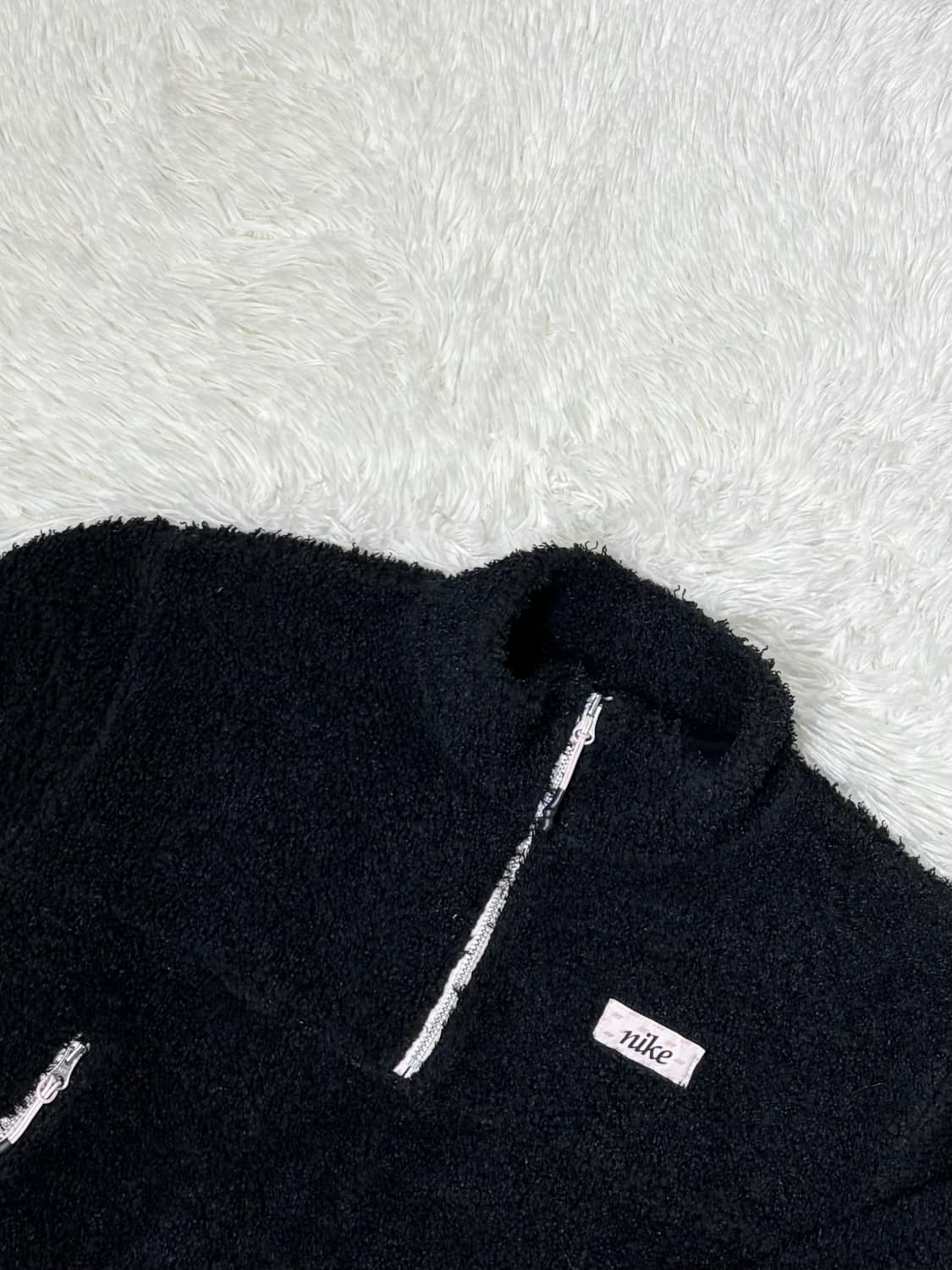 나이키 블랙 후리스 반집업 상품이미지5