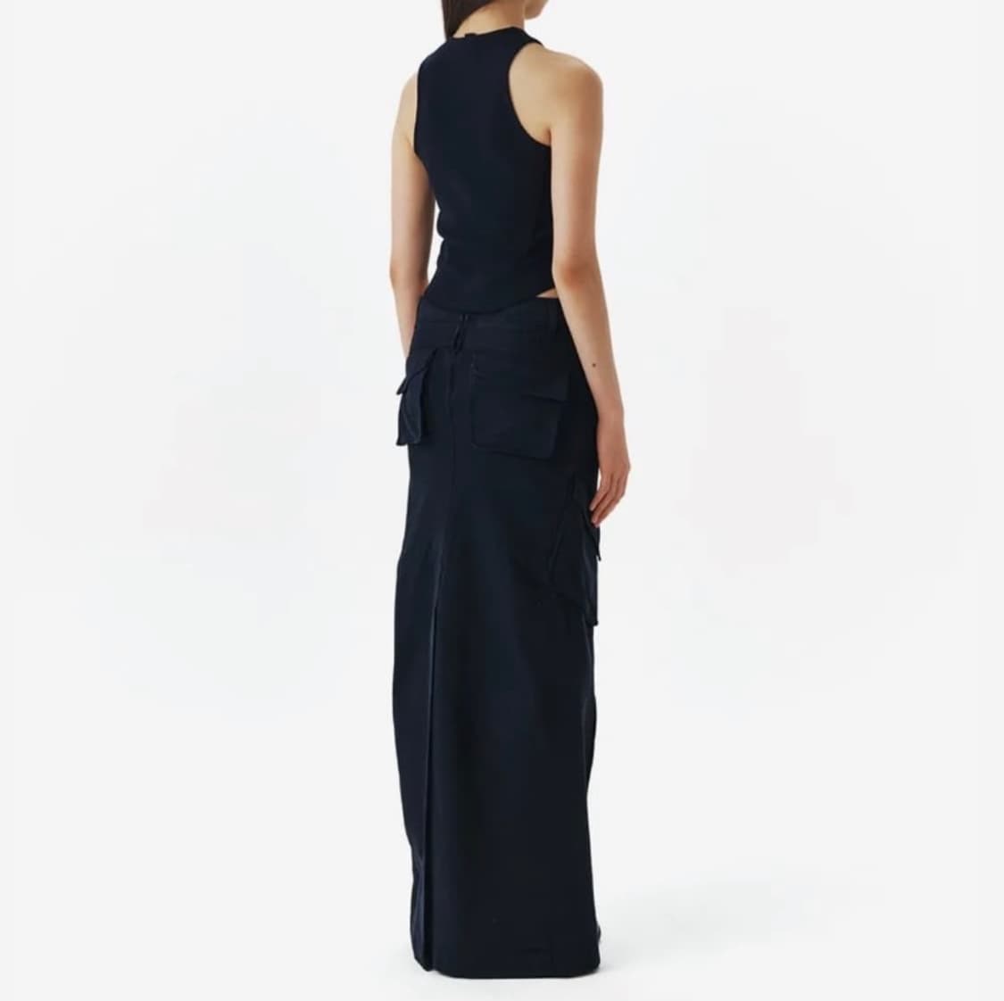 누마레 ee 카고 롱스커트 네이비 상품이미지3