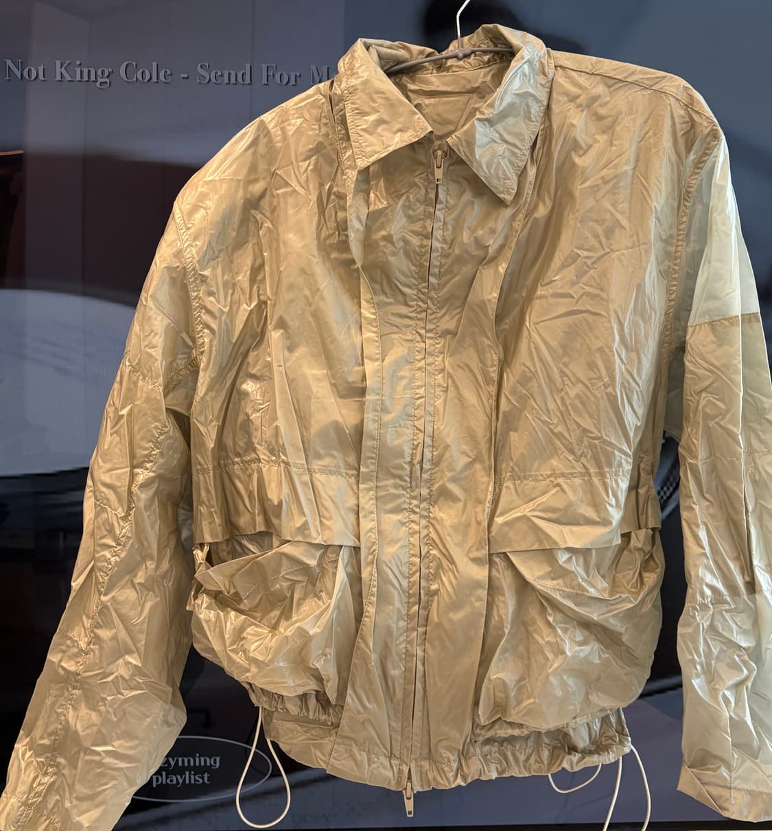 쿠어 바람막이 컨버터블 레이어드 시스루 집업 샌드베이지 191 상품이미지2