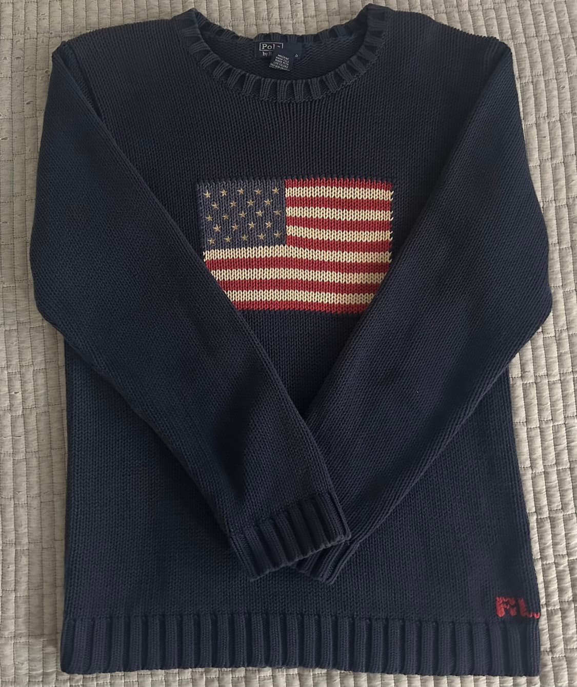 폴로랄프로렌 성조기 니트 블루택  상품이미지1