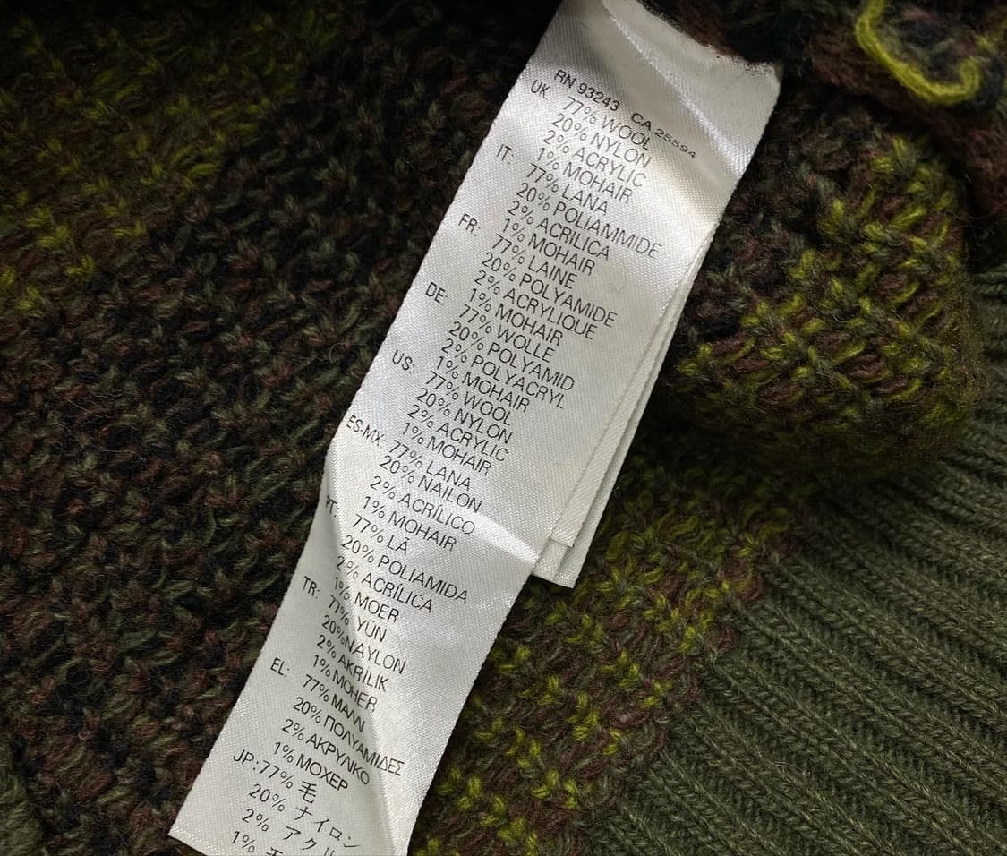 디젤 밀리터리 모헤어 타이거 니트 상품이미지5