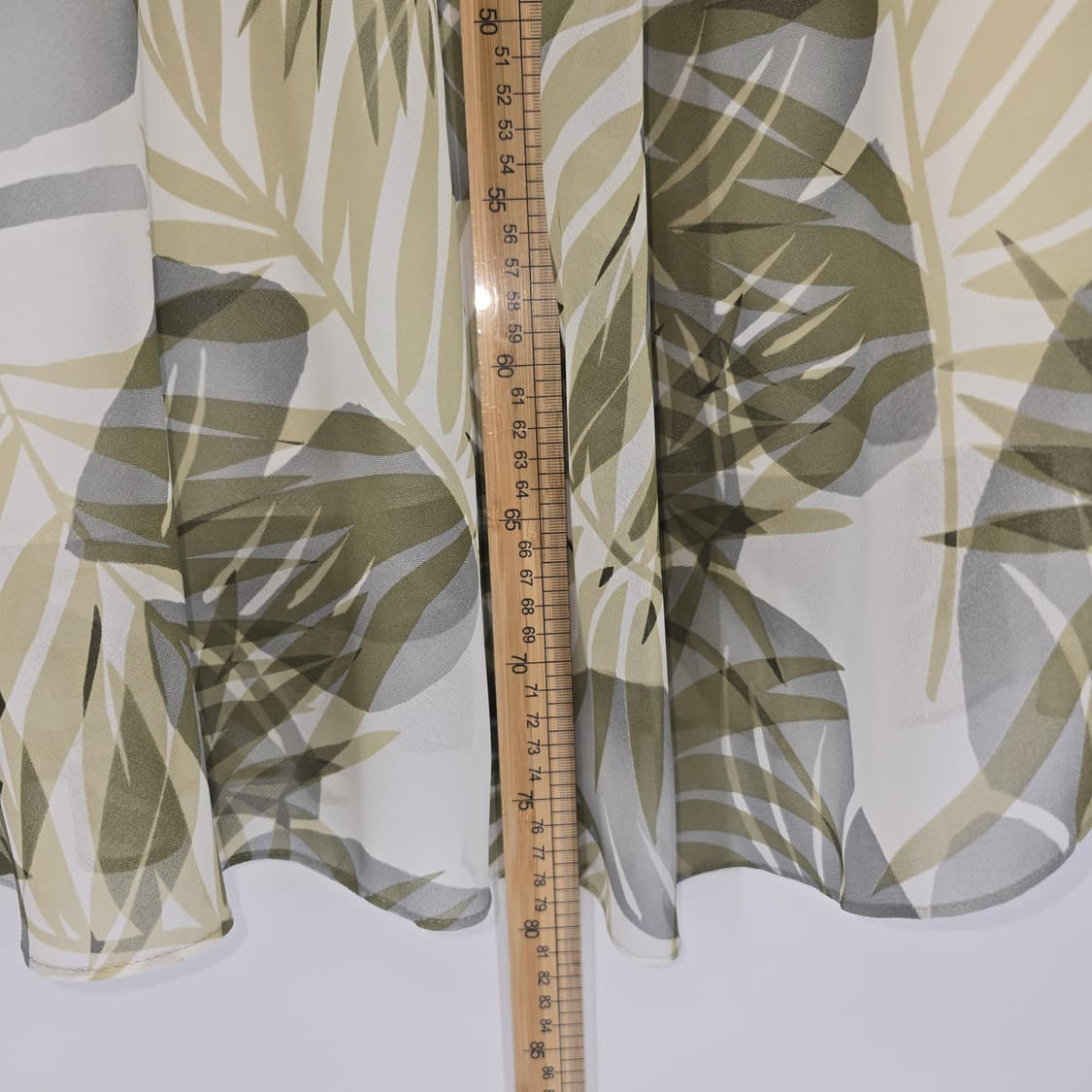 일본 빈티지 나뭇잎 패턴 롱 스커트 쉬폰 치마 28 상품이미지3