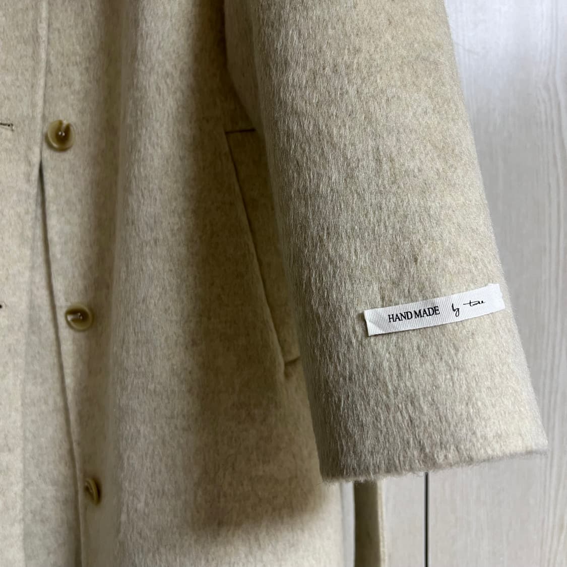 트위 발마칸 핸드메이드 울코트 상품이미지4