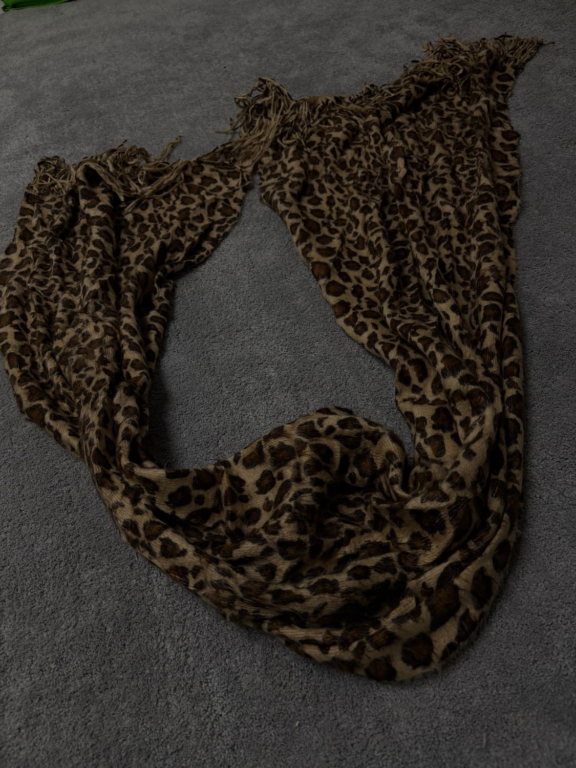 Vintage v-kei punk mood leopard scarf 상품이미지2