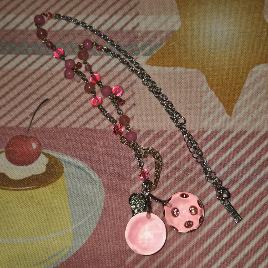 05s 레어 안나수이 빅 체리 큐빅 목걸이 상품이미지8