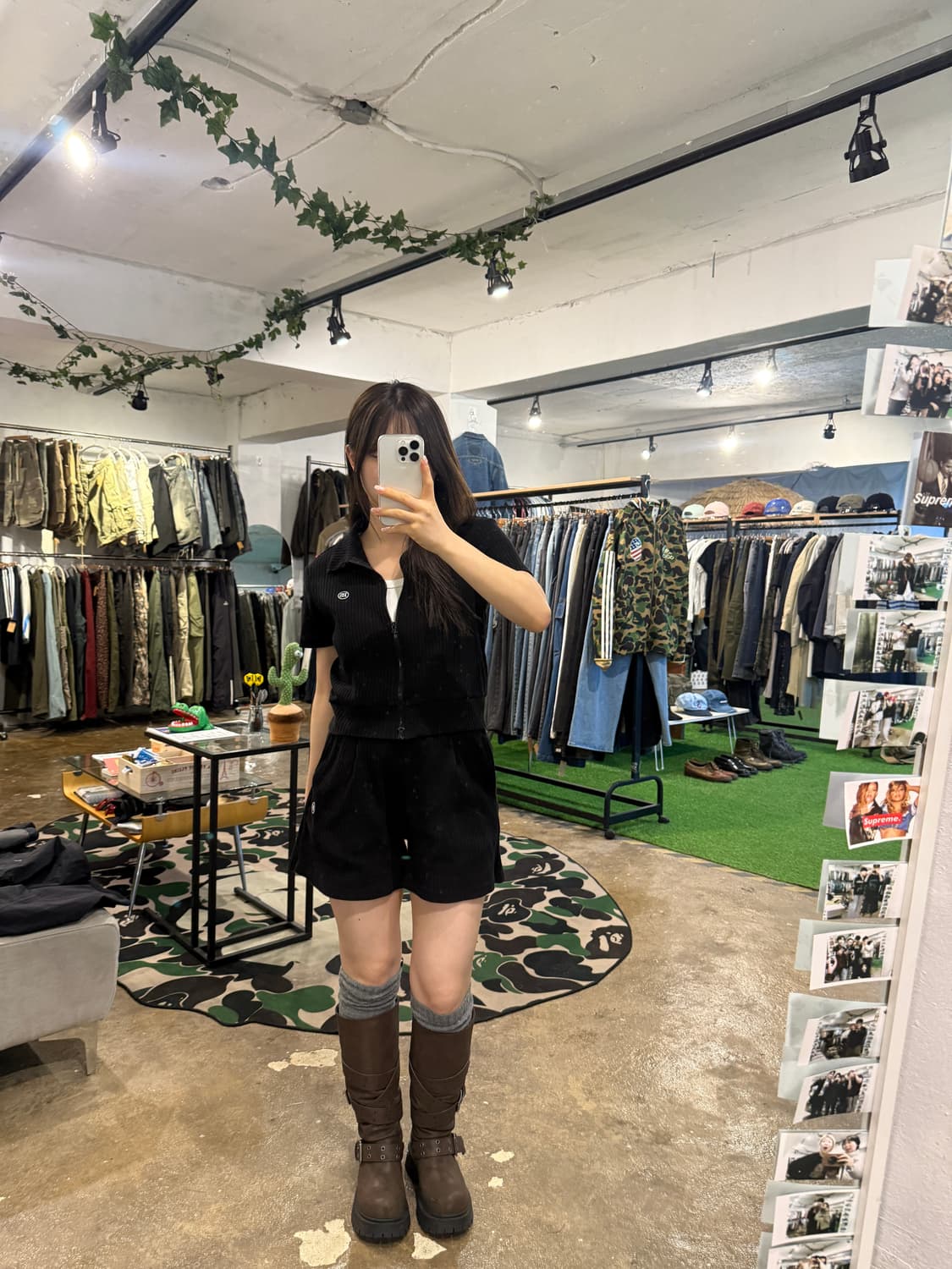 벤셔먼(Ben Sherman)우먼 골지 반팔 셋업 상품이미지2