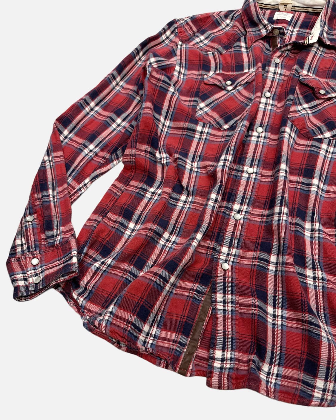 BACK NUMBER western red check shirt 상품이미지3