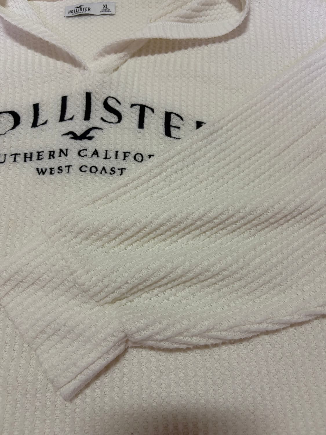 홀리스터 화이트 와플 후드 상품이미지5