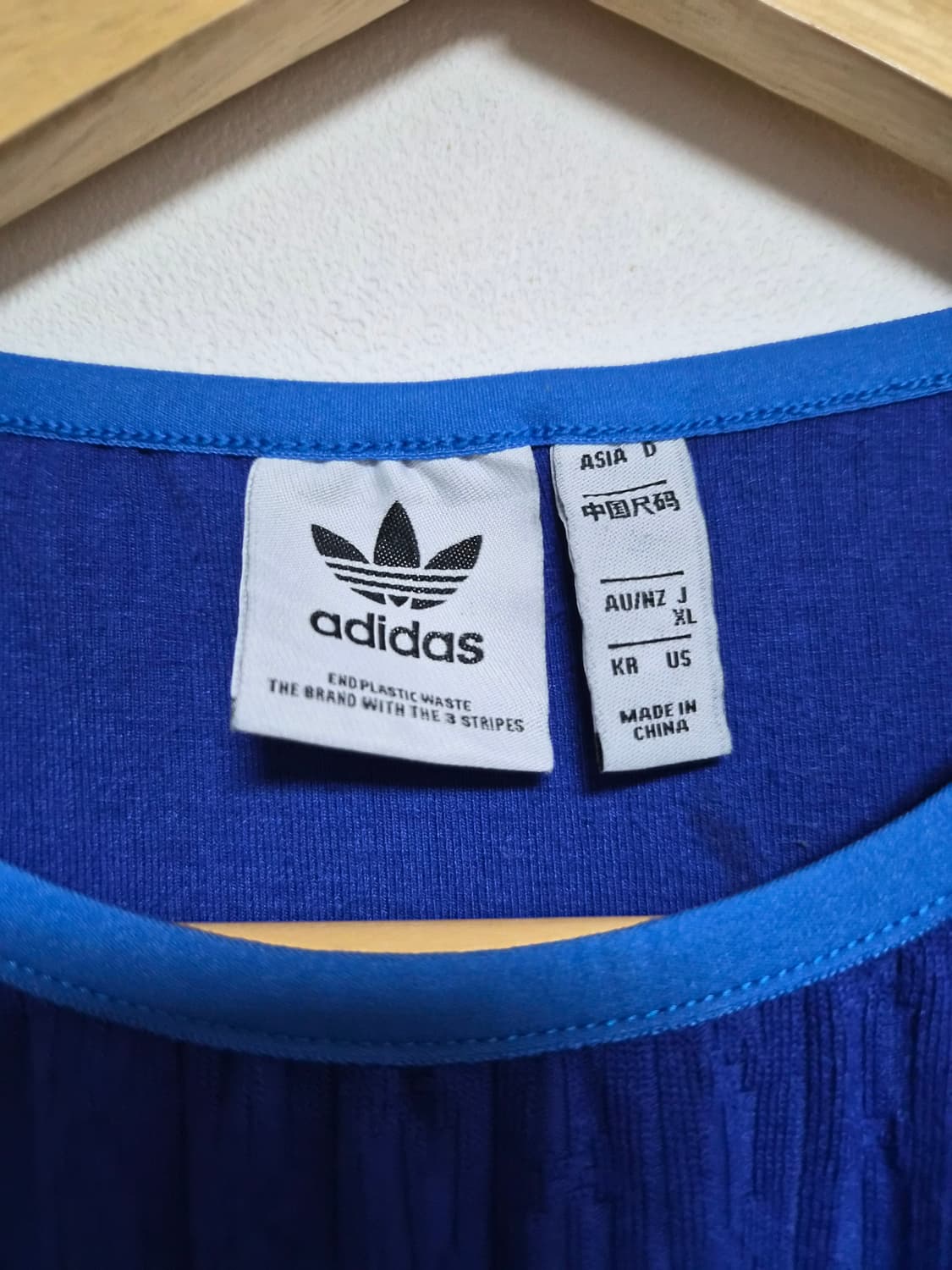 아디다스Adidas 삼선 져지 크롭 반팔티셔츠 XL - T143 상품이미지4