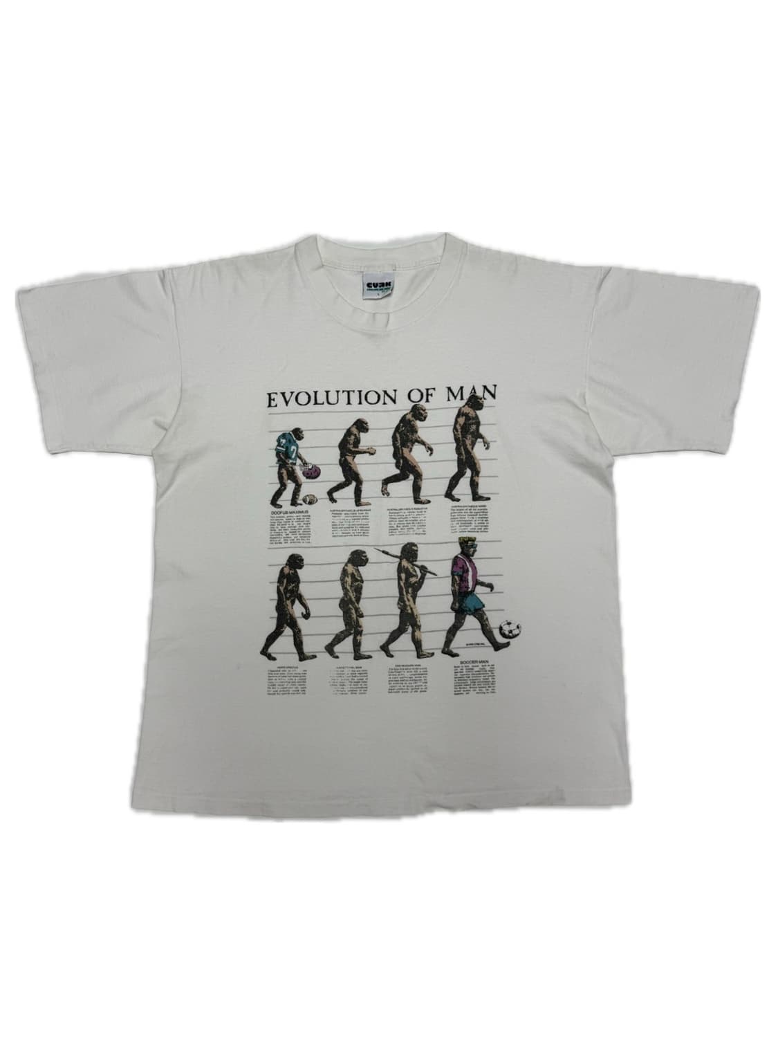 90s  EVOLUTION OF MAN   USA 빈티지 반팔 티셔츠 상품이미지1