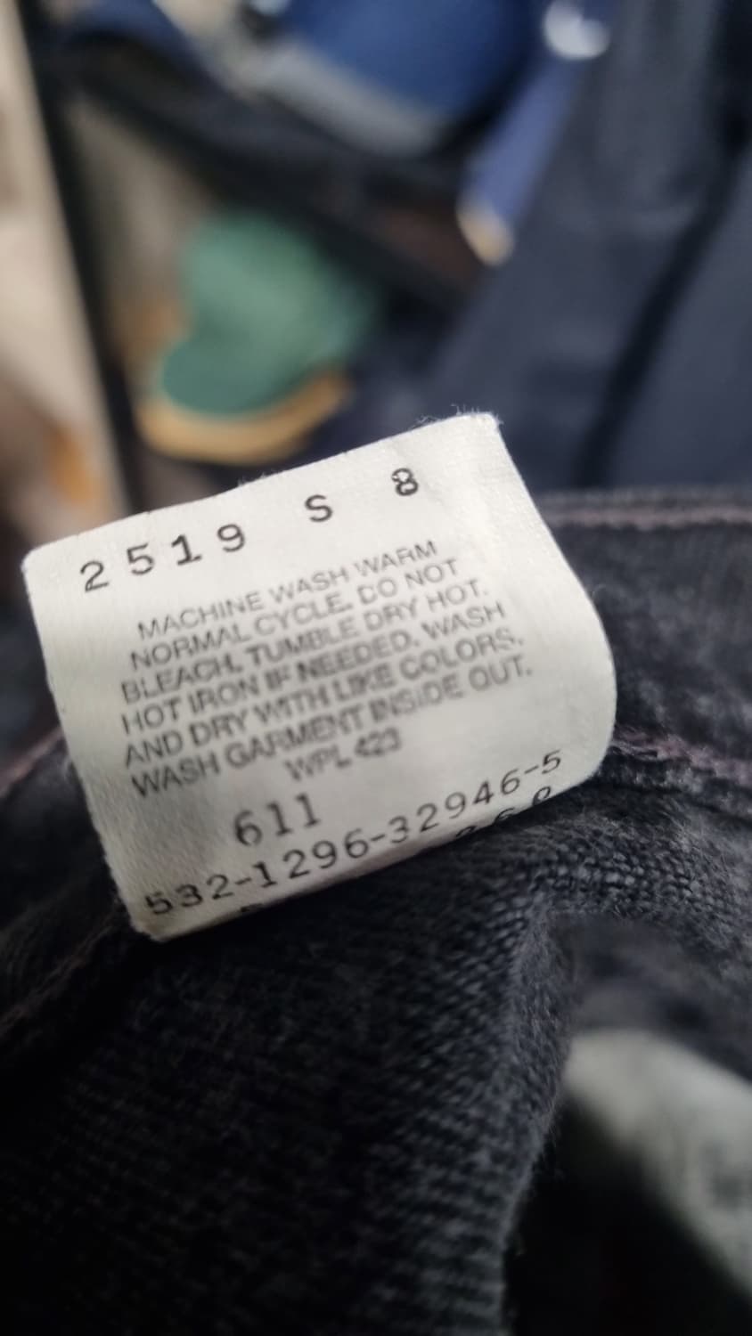 (리바이스550) 90년대 미국제조 블랙진 허리32 상품이미지4