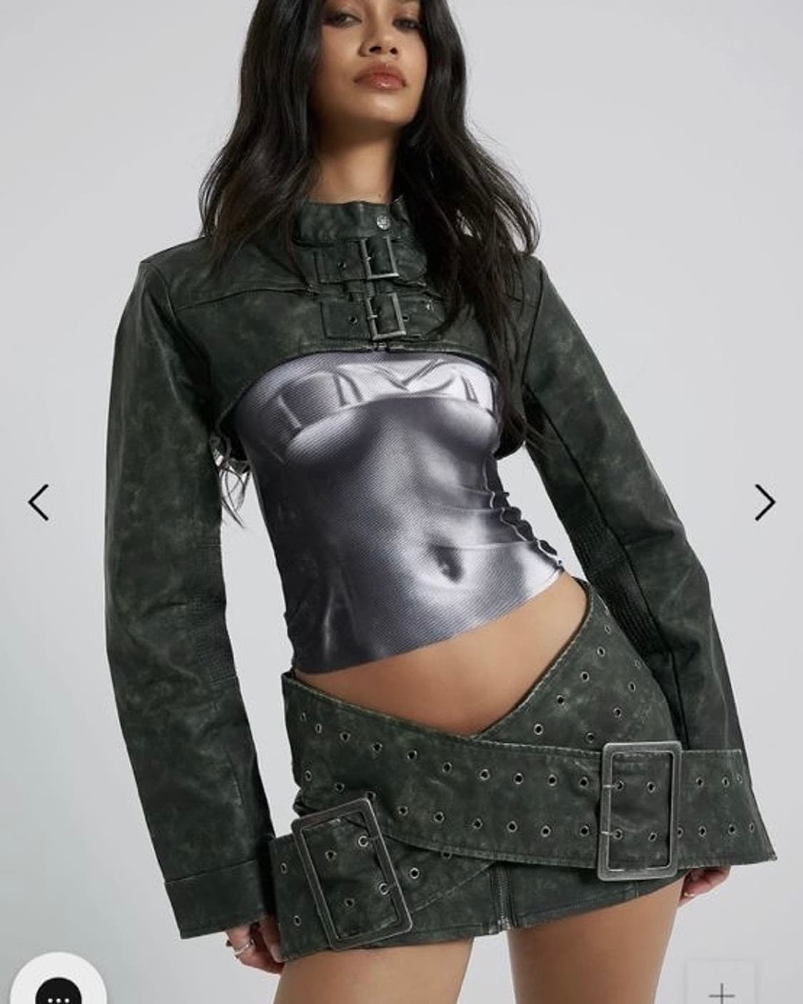 Jaded london leather mini skirt 상품이미지2