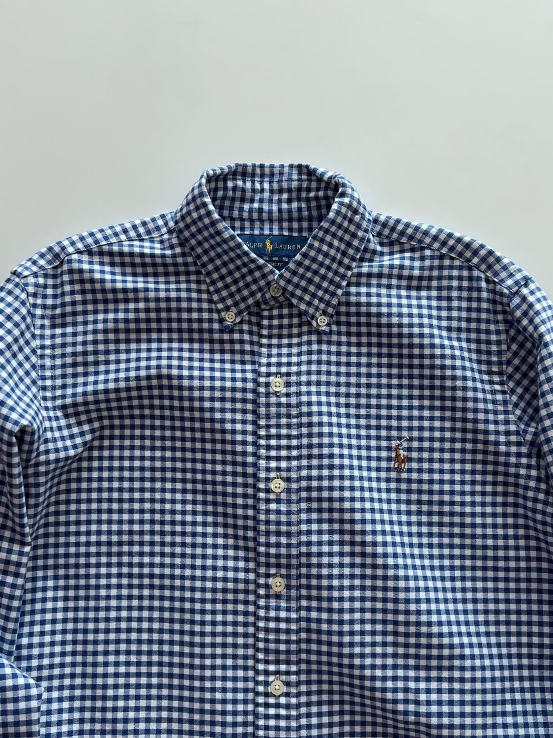 폴로 랄프로렌 블루 깅엄셔츠 S 상품이미지2