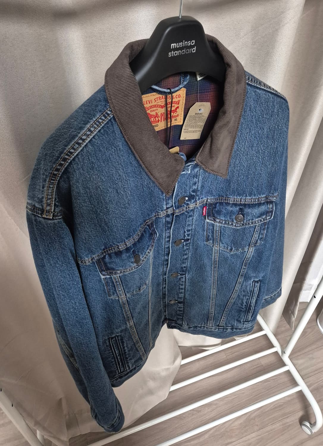 리바이스 / 타탄체크안감 기모 트러커 / XL 상품이미지3