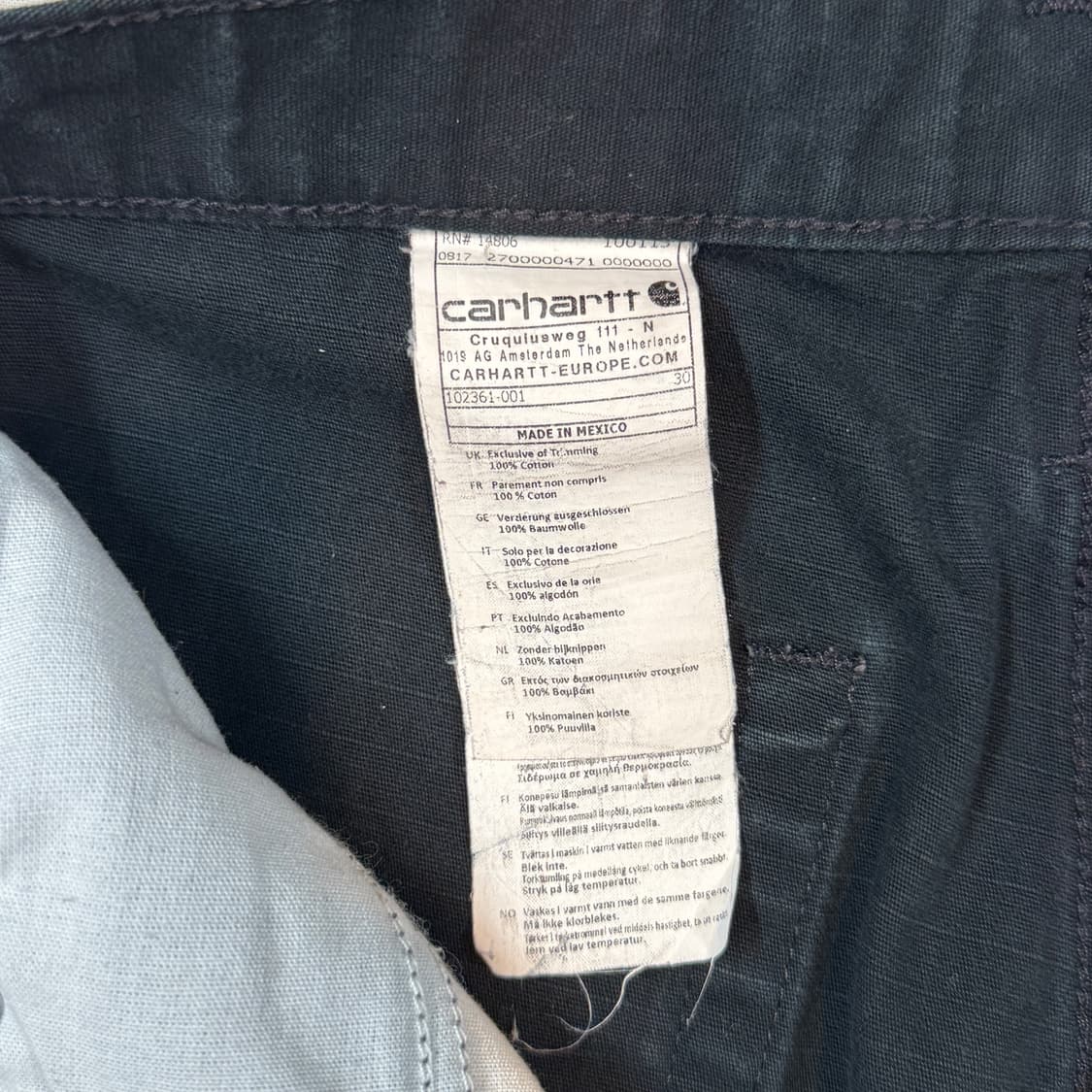 30inch) 칼하트 워크웨어 카펜터 반바지 카고 팬츠 상품이미지9