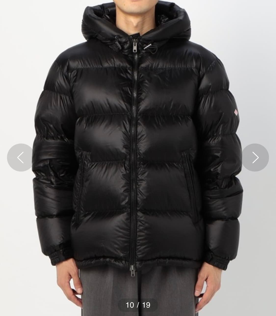 [L] 단톤 화이트 구스 다운 나일론 태프터 후드 다운 패딩 자켓 상품이미지6