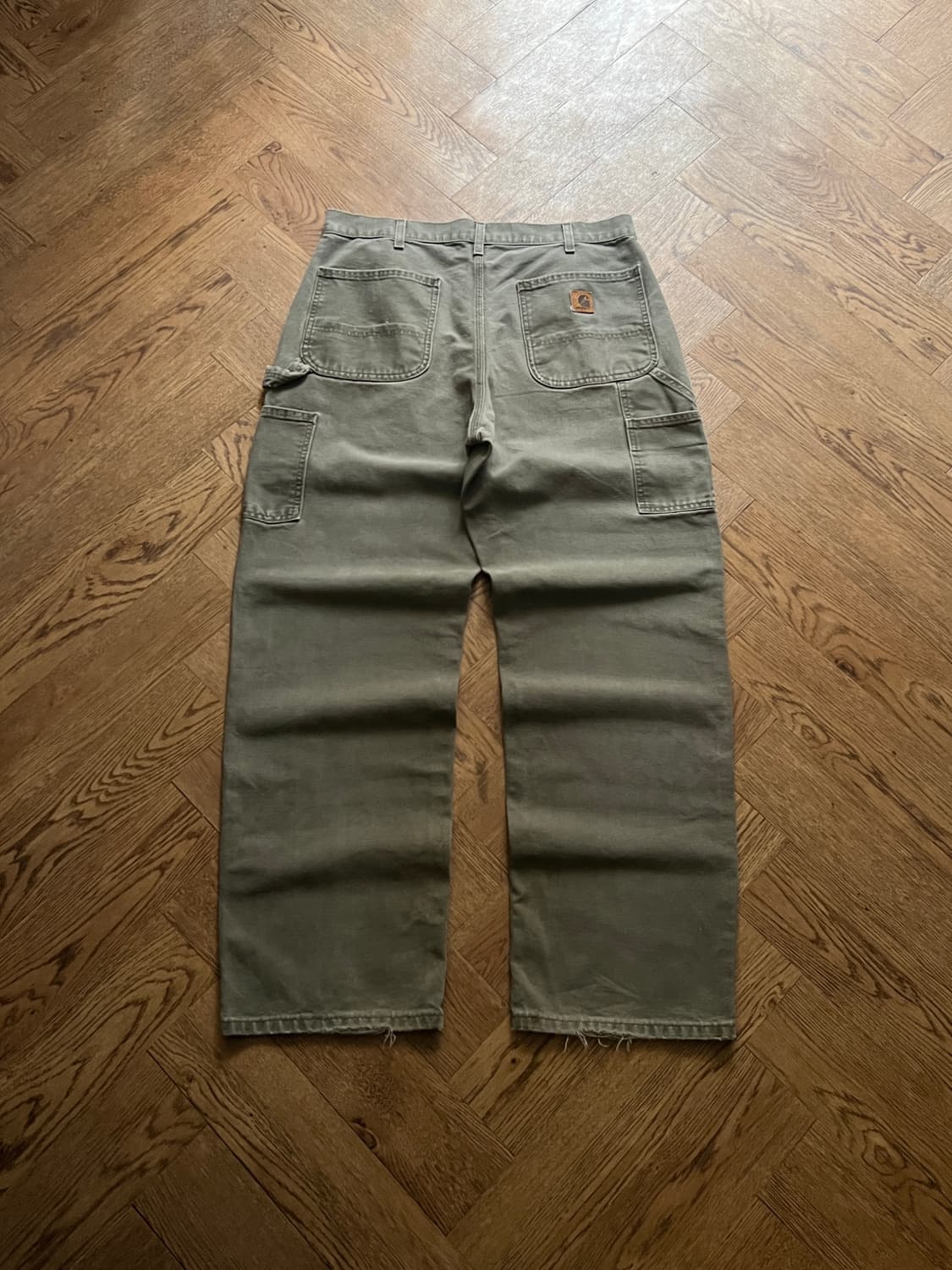 [36]칼하트 USA 빈티지 워싱 모스그린 카펜터 워크 팬츠 M7 상품이미지2