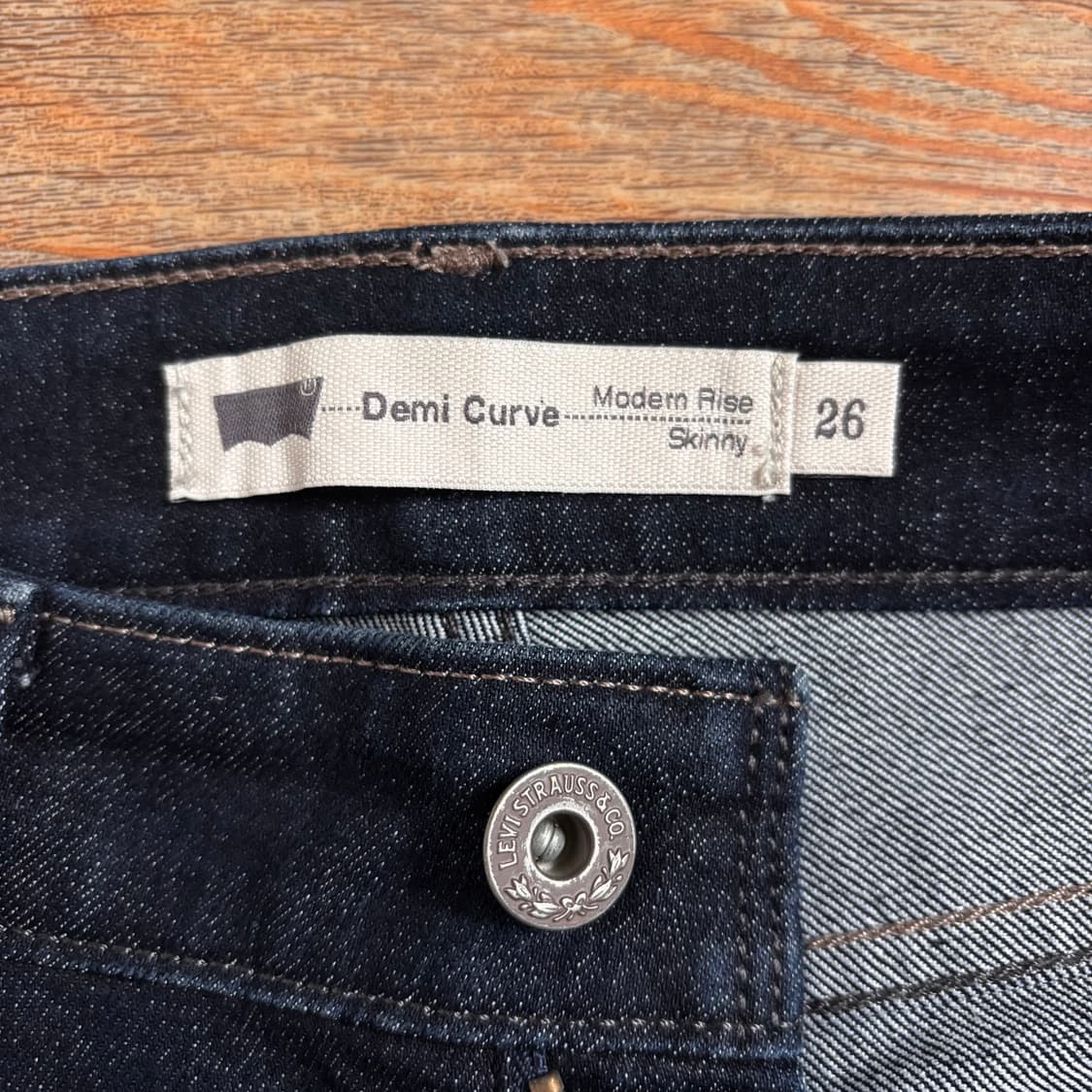 슬림 26 스키니진 리바이스 모던라이즈 진청 스판 데님 실루엣 상품이미지5