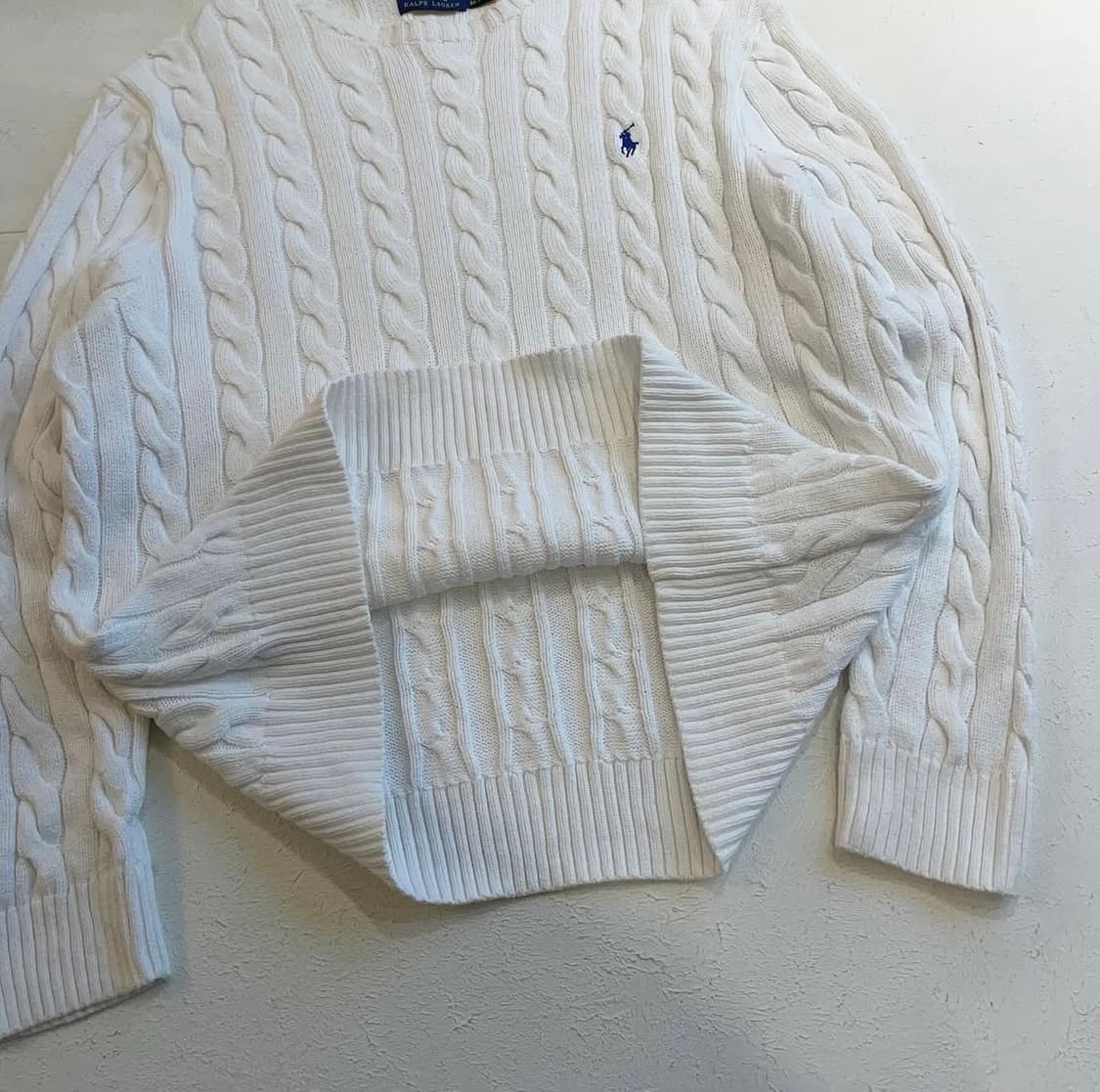 폴로랄프로렌 화이트 케이블 스웨터 상품이미지4