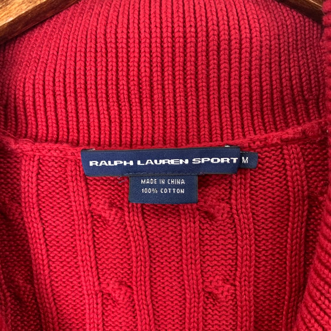 폴로 랄프로렌 숄카라 우드버튼 꽈배기 니트 가디건 상품이미지4