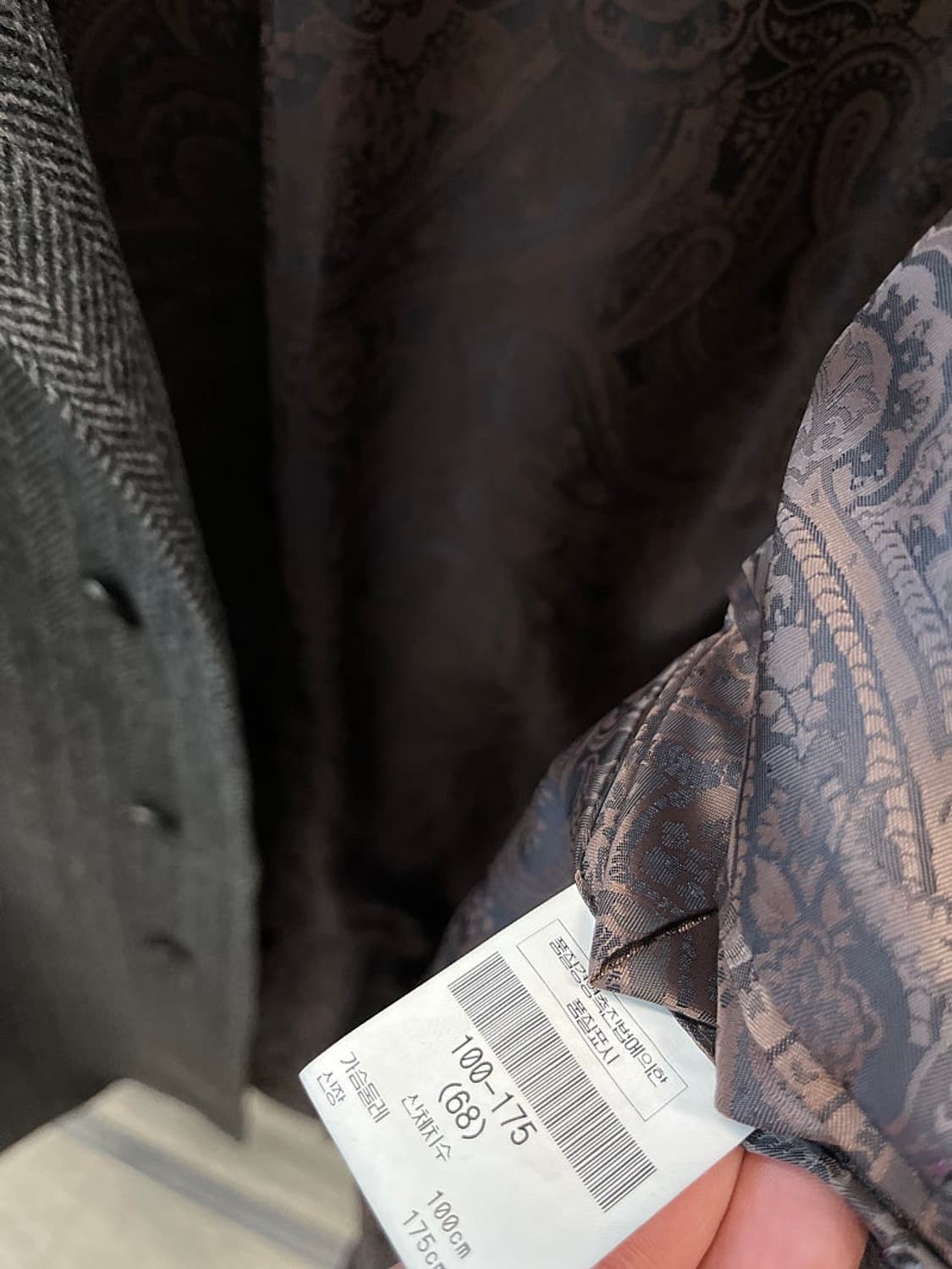 100) 란체티 헤링본 캐시미어 코트  상품이미지6