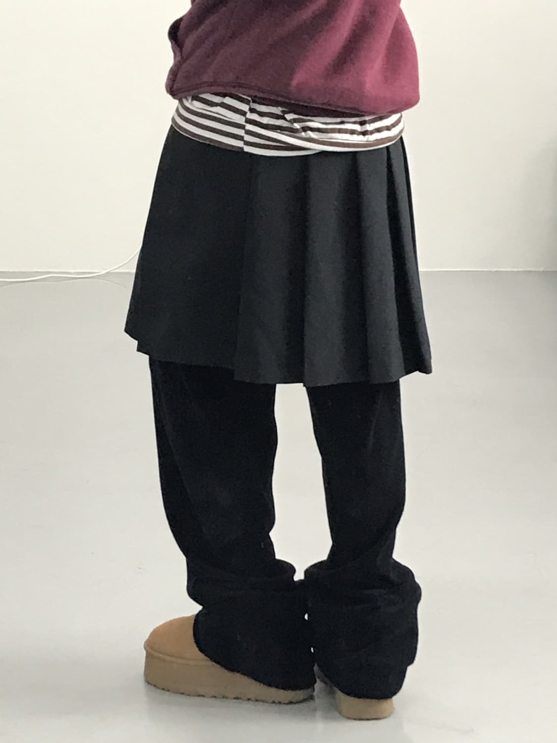 Jpn Black Midi Skirts 상품이미지3