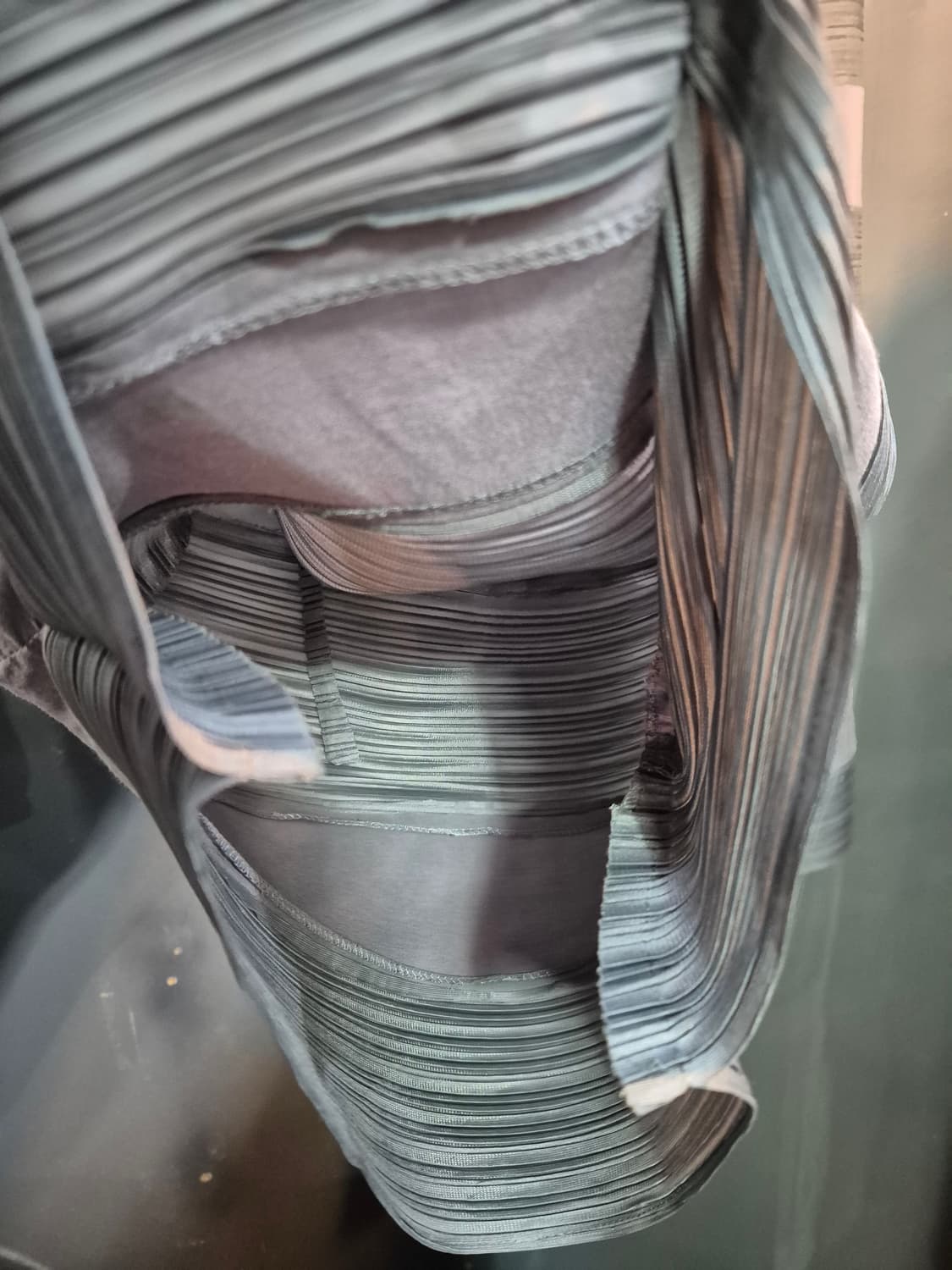 플리츠 와이드 팬츠 그레이 77 88 99 상품이미지10