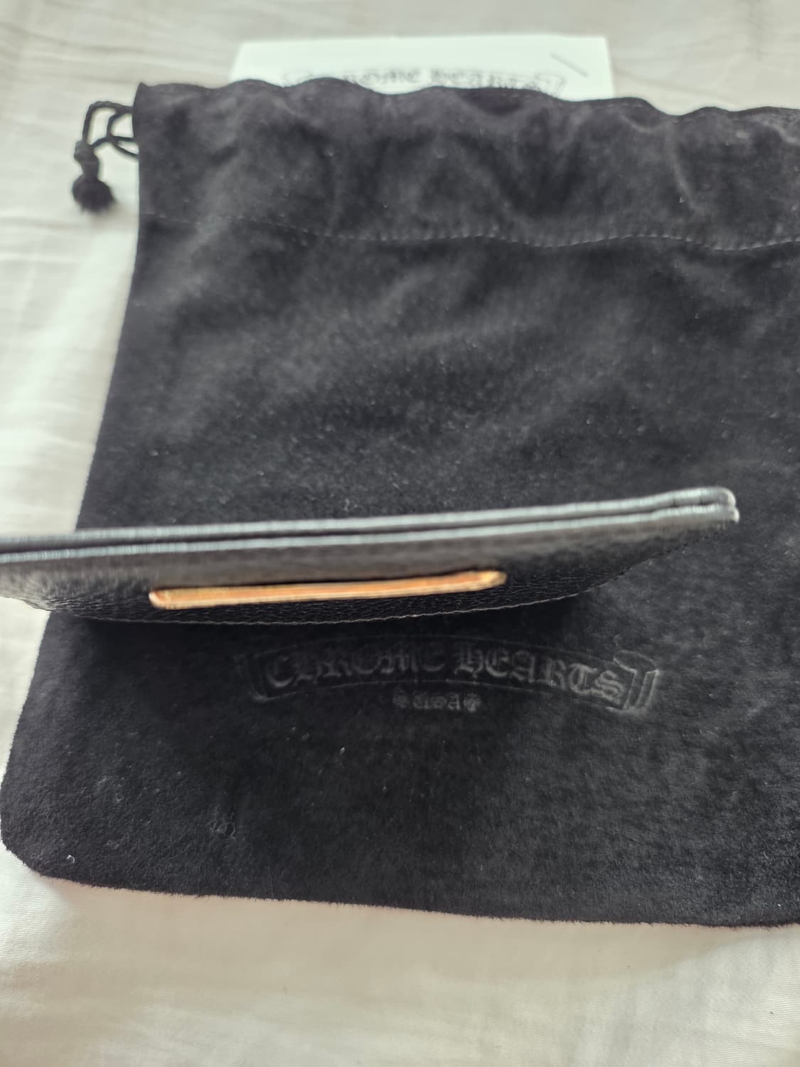 [FREE] 크롬하츠 실버 스크롤 라벨 카드 지갑 블랙 상품이미지5
