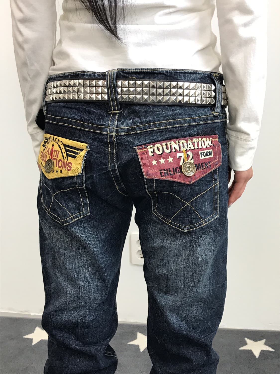 Jpn Y2K Patchwork Embroidered Pants 상품이미지5