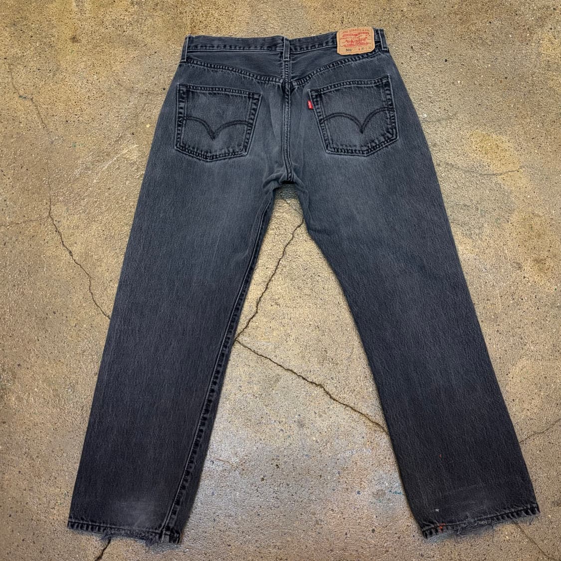 00s 미국 빈티지 리바이스 501 블랙진 찢청 청바지 상품이미지5