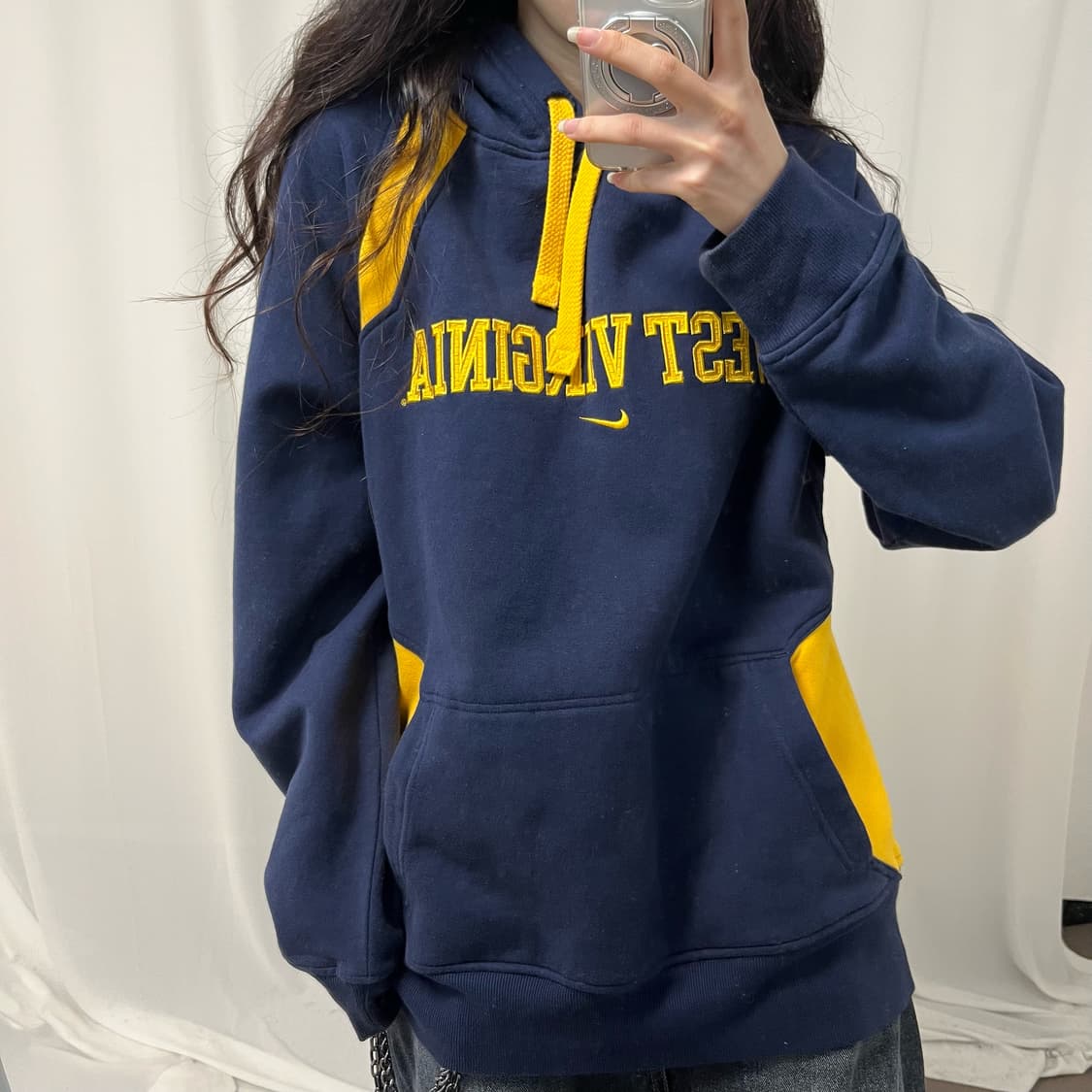 Nike West Virginia 90s navy hoodie 상품이미지3