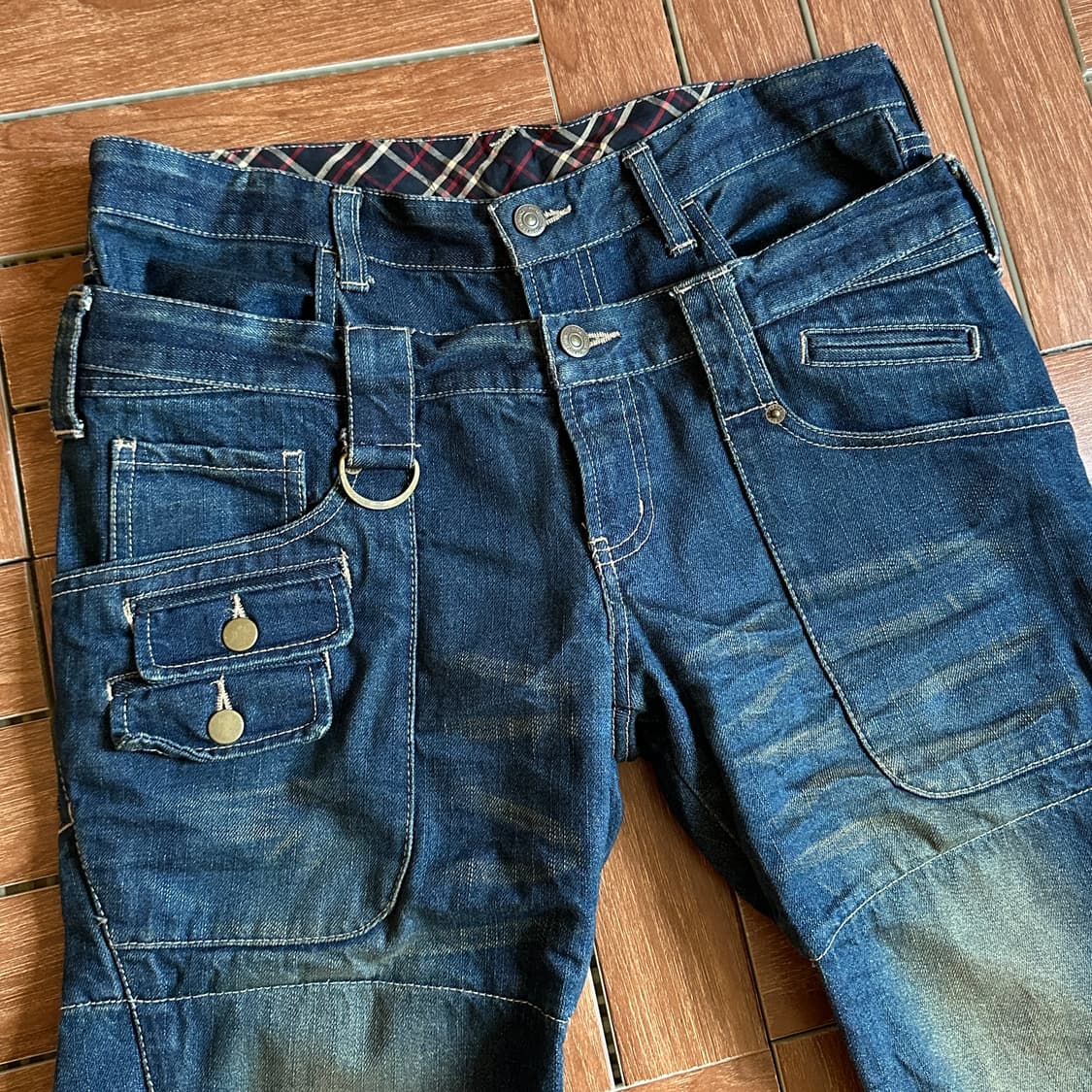 Ppfm double waisted layerd denim pants 상품이미지3