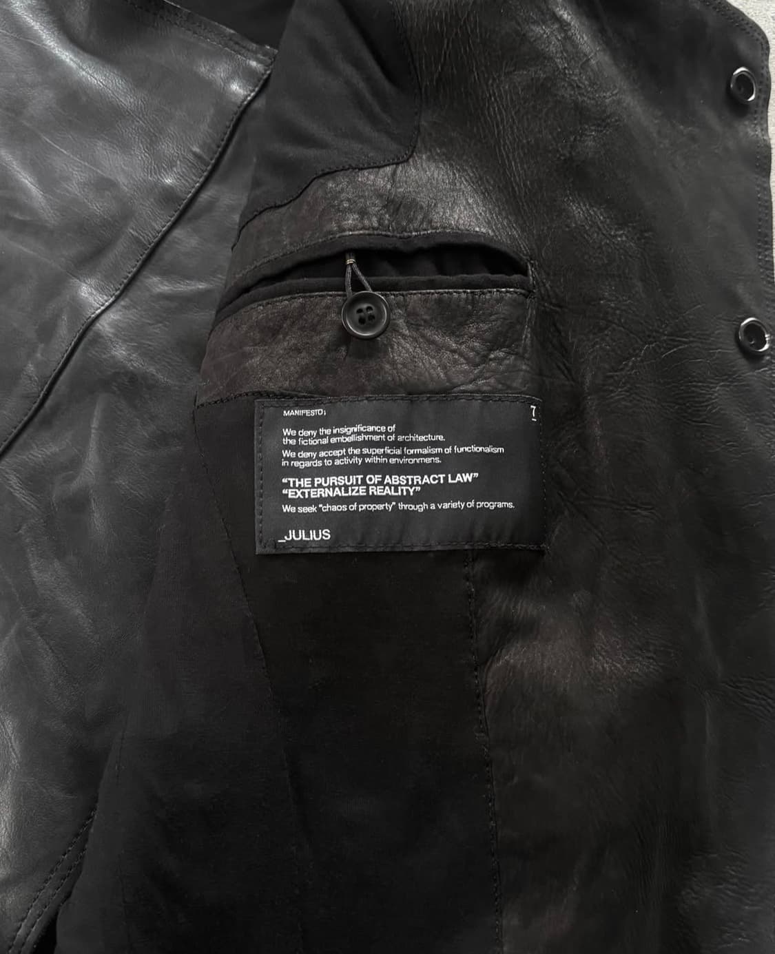 JULIUS FW 2011 'halo'Calf Leather Jacket 상품이미지5